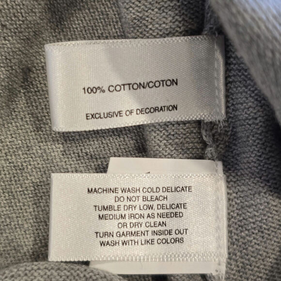 Cutter & Buck 100% Cotton Gray Full Zip Sweater XS – Timeless Knit Style NWT - Picture 6 of 9